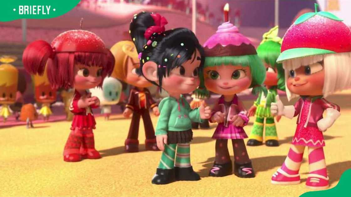 Vanellope von Schweetz with fellow racers Vanellope von Schweetz with fellow racers