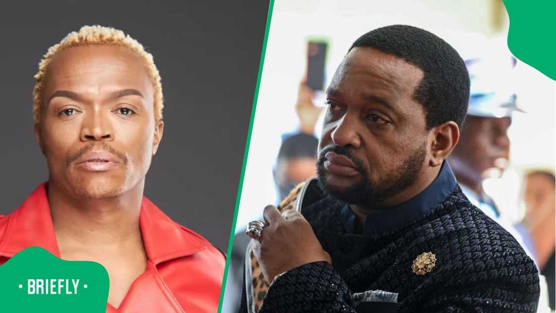 Somizi Mhlongo was pictured alongside King Misuzulu. Somizi Mhlongo was pictured alongside King Misuzulu.