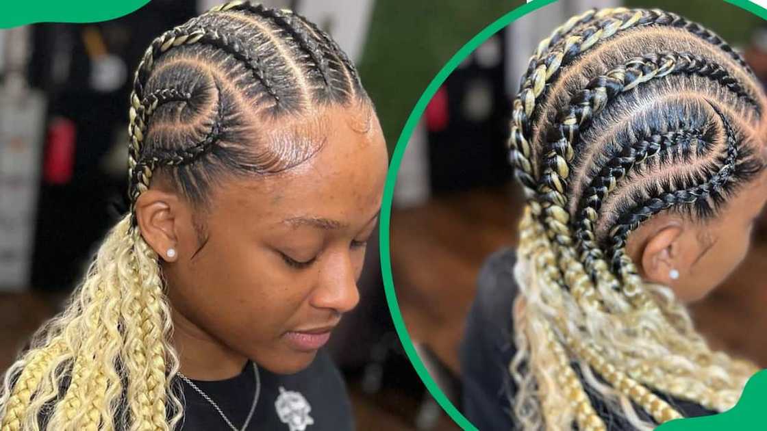 Stitch braids on natural hair Stitch braids on natural hair