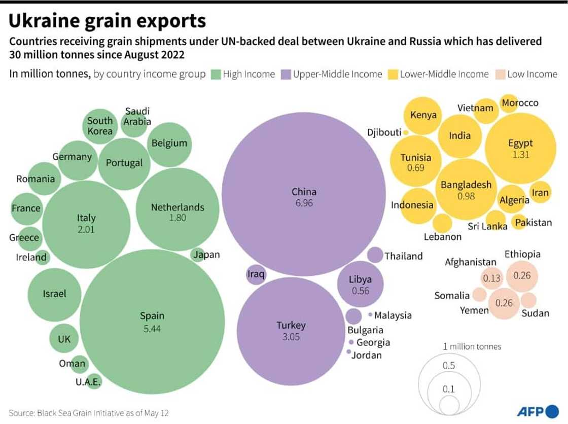 Grain exports from Ukraine