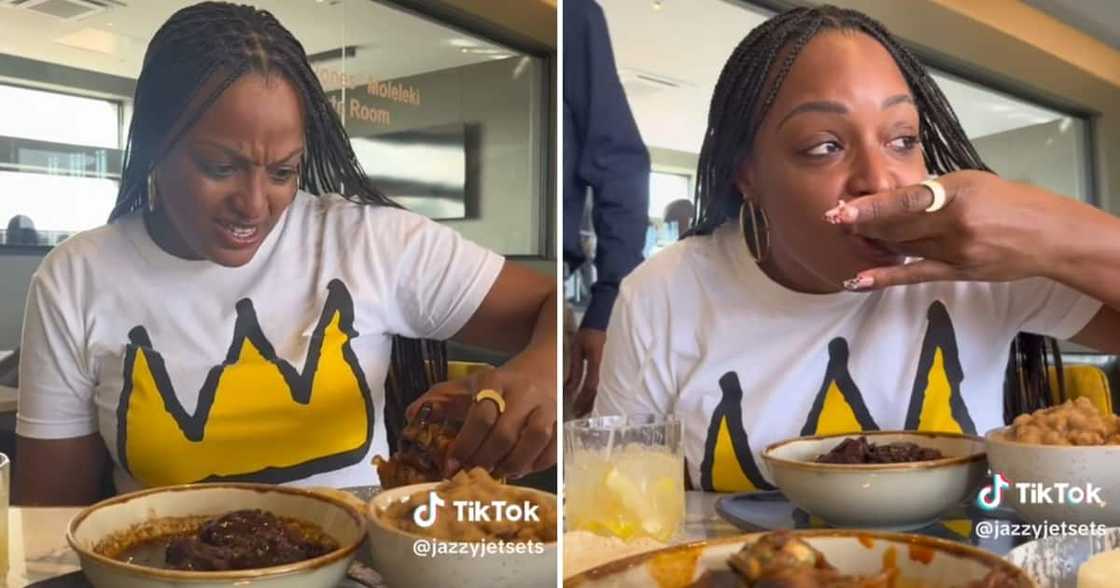 An American woman tried dumpling, mogodu and other SA traditional foods she has never tried before An American woman tried dumpling, mogodu and other SA traditional foods she has never tried before