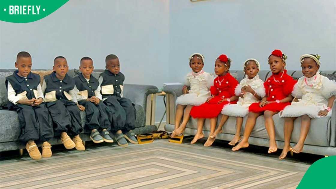 From left: Bah, Oumar, Elhadji, Mohammed VI, Fatouma, Adama, Hawa, Oumou, and Kadidia From left: Bah, Oumar, Elhadji, Mohammed VI, Fatouma, Adama, Hawa, Oumou, and Kadidia