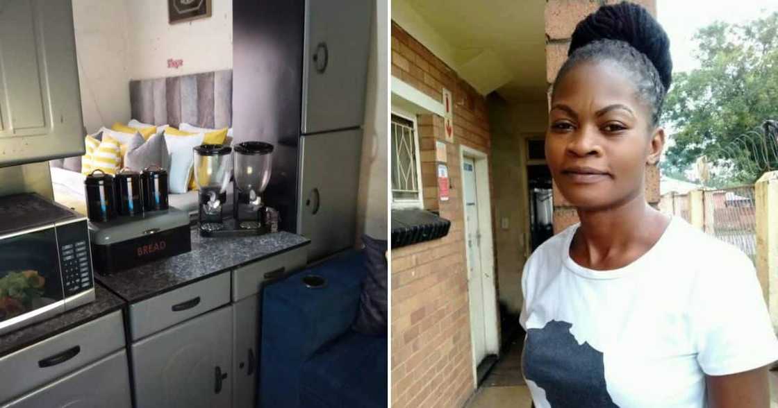 woman shows how a 1-room rental can be a beautiful home woman shows how a 1-room rental can be a beautiful home