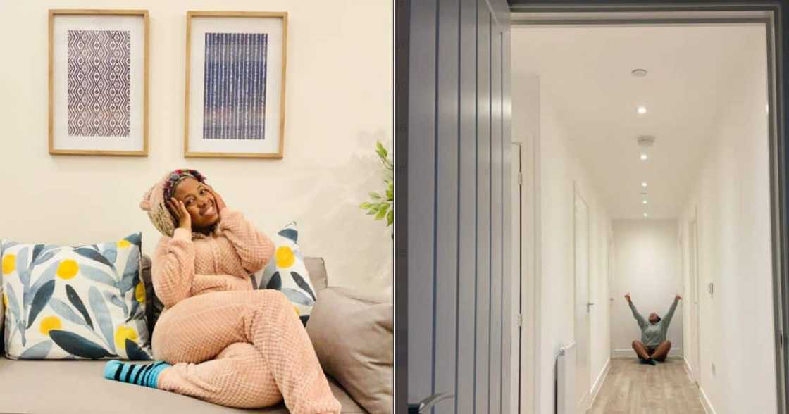 Woman buys new house Woman buys new house