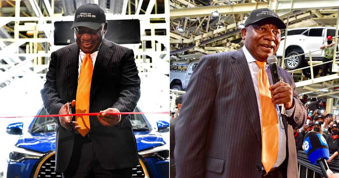 President Cyril Ramaphosa, Toyota hybrid, electric cars President Cyril Ramaphosa, Toyota hybrid, electric cars