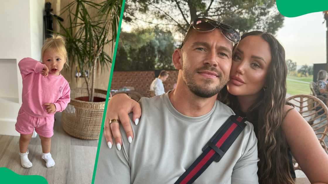 Alba Jean Ankers (L). Jake Ankers and Charlotte Crosby (R)