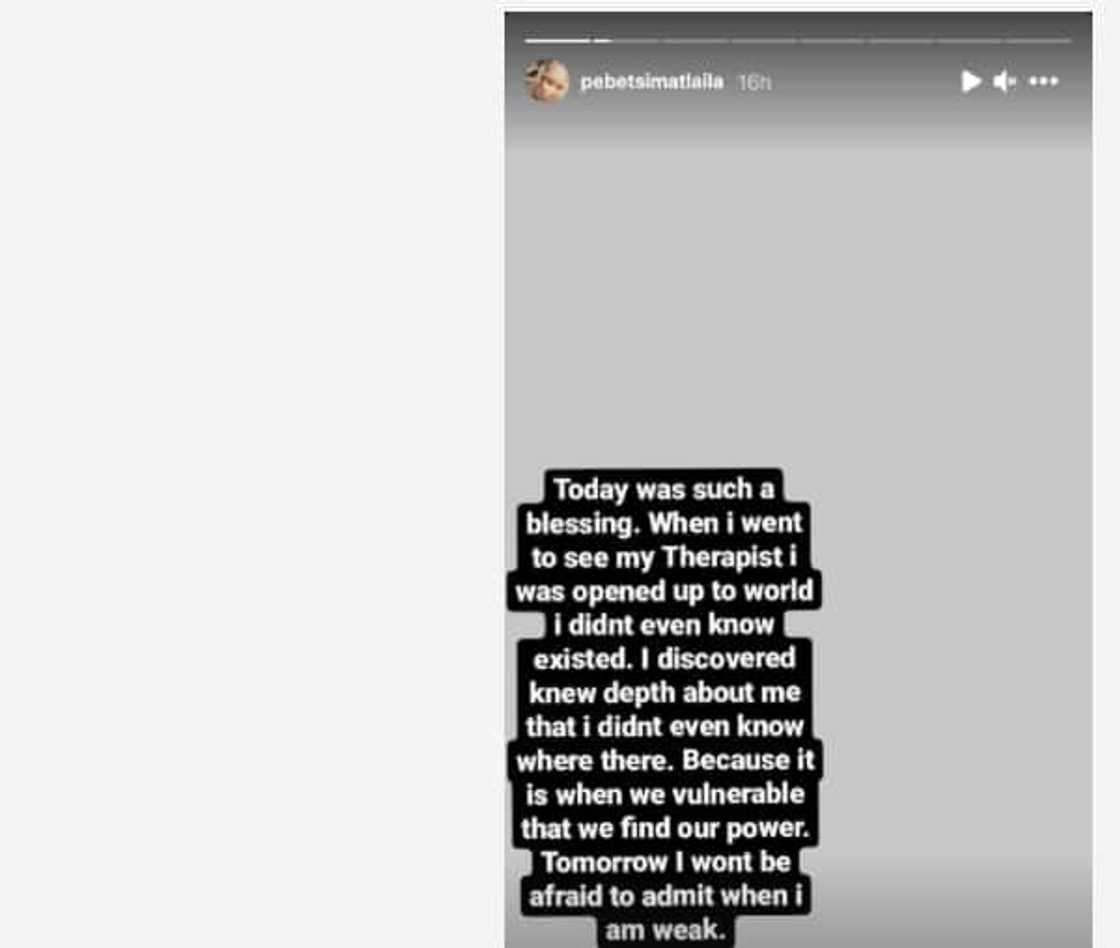 Pebetsi Matlaila, therapy. Pebetsi Matlaila, therapy.