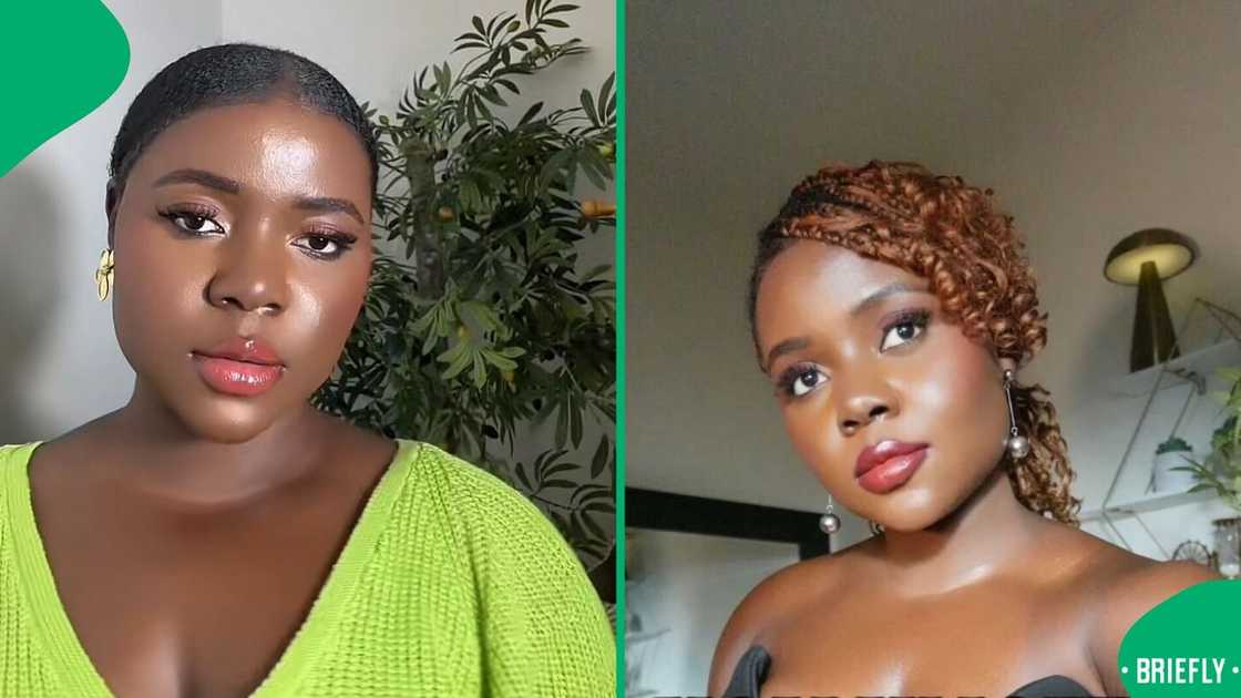 A South African woman showcased the hair she wanted vs what she got in a TikTok video. A South African woman showcased the hair she wanted vs what she got in a TikTok video.