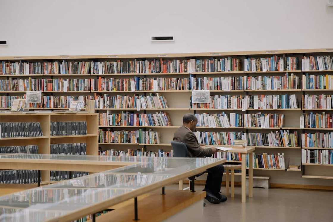 A man in the library A man in the library