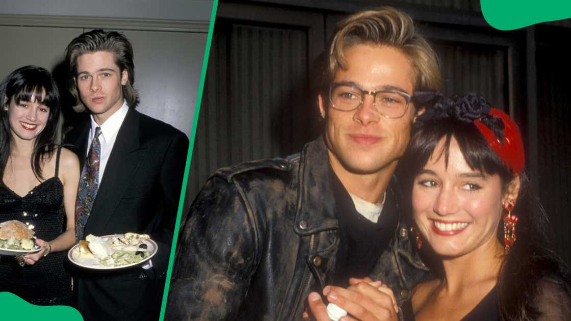 Brad Pitt and Jill Schoelen Brad Pitt and Jill Schoelen