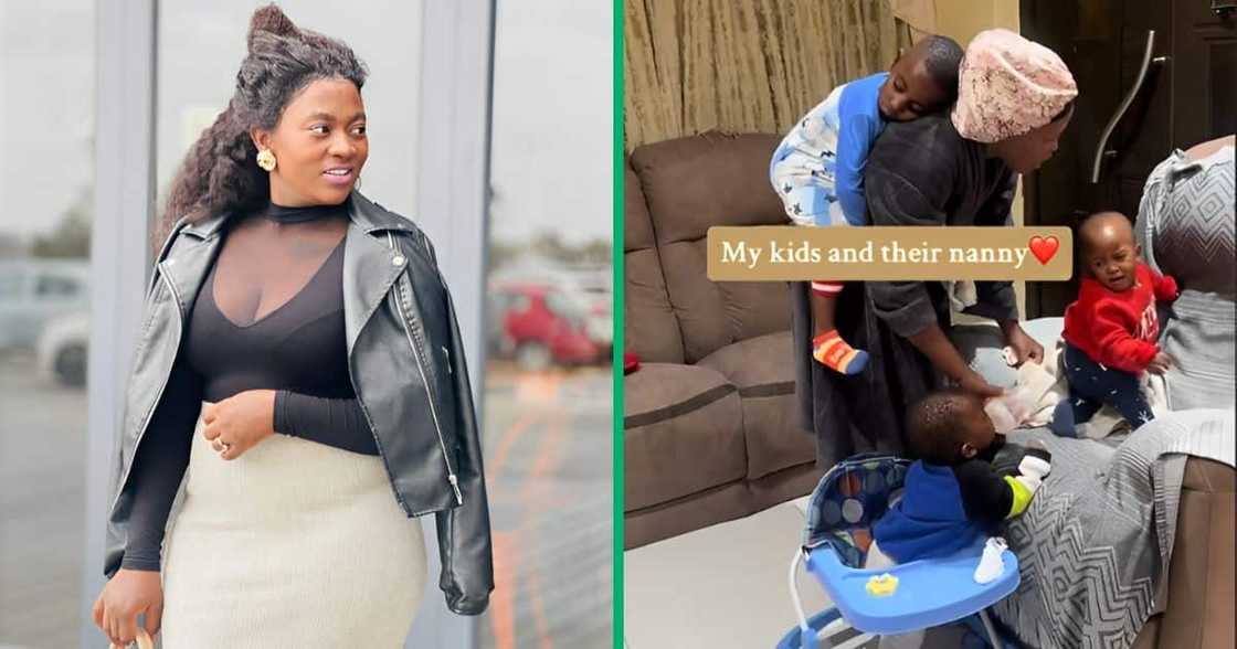 A South African mom shared a video of her nanny caring for 3 children A South African mom shared a video of her nanny caring for 3 children