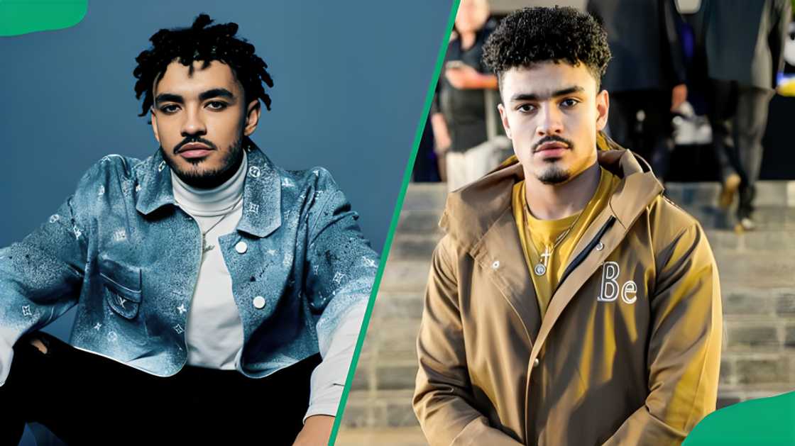 Shane Eagle posing for photos in different locations