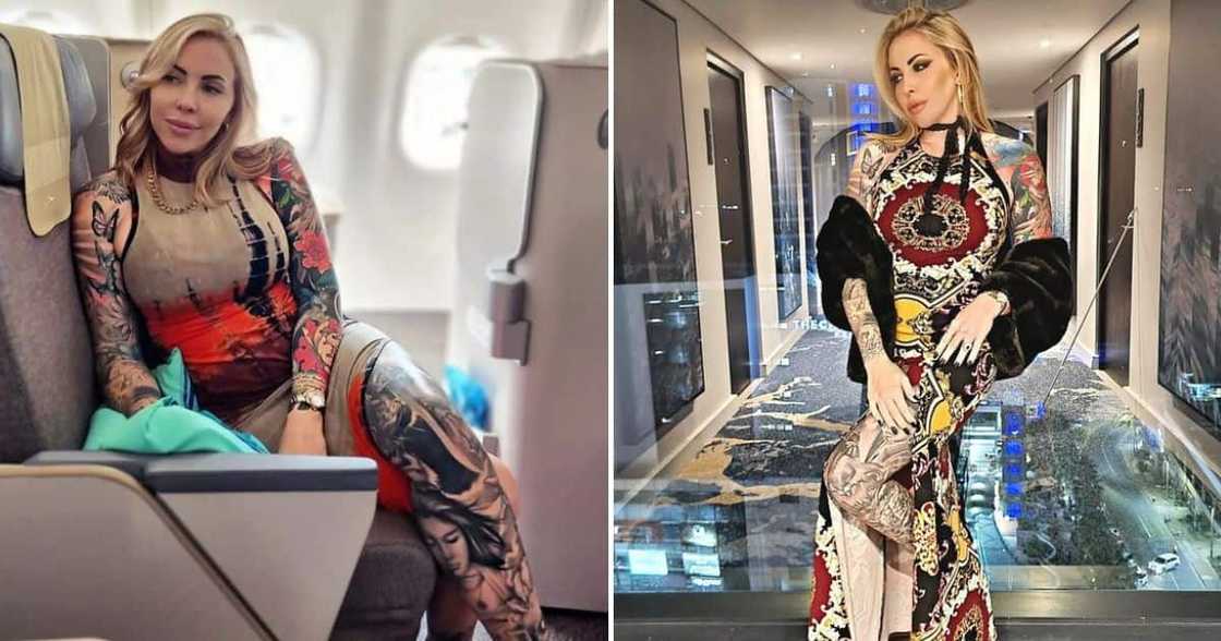 'The Real Housewives of Durban' star Jojo Robinson says her body is 70% covered in tattoos. 'The Real Housewives of Durban' star Jojo Robinson says her body is 70% covered in tattoos.