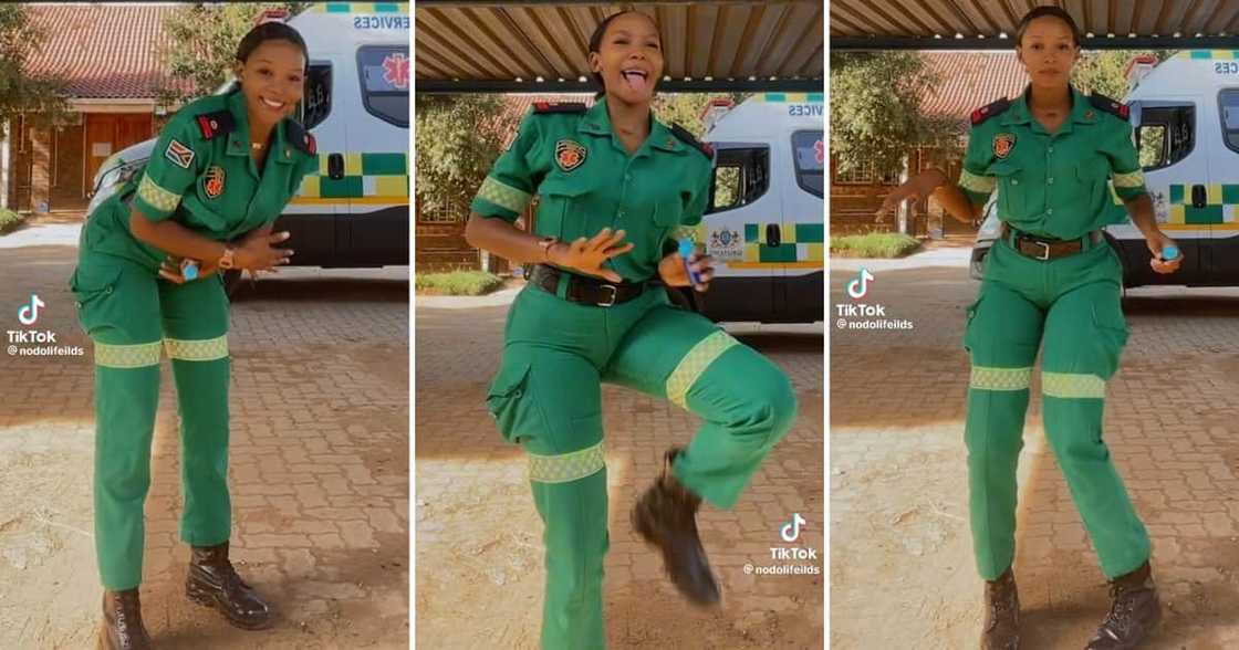 A gorgeous paramedic worked stunned SA with an amapiano dance A gorgeous paramedic worked stunned SA with an amapiano dance