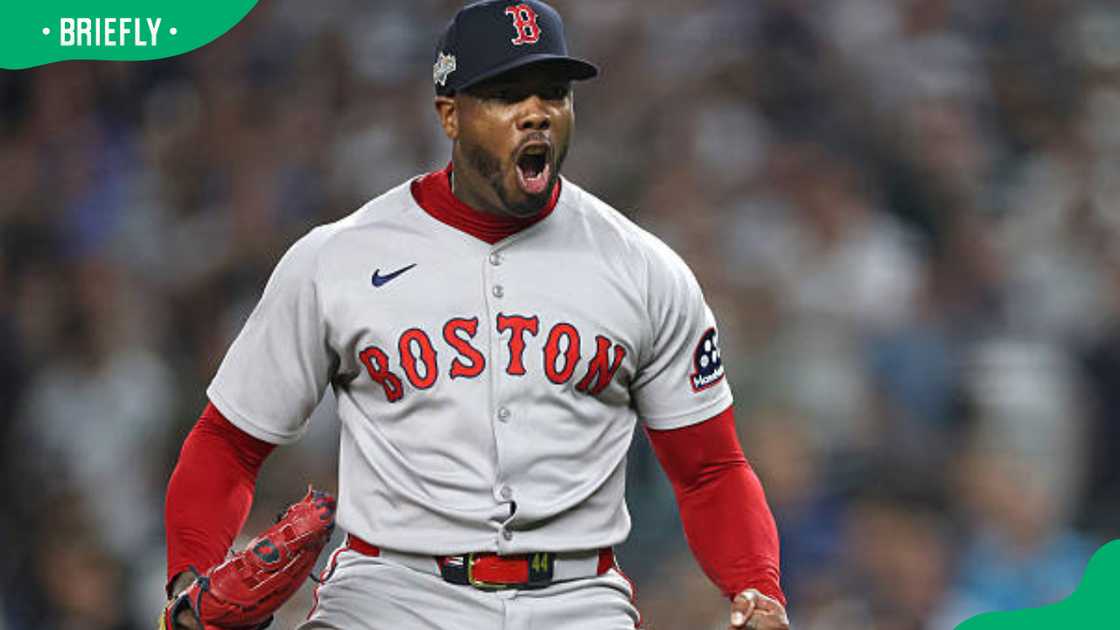 Aroldis Chapman #44 of the Boston Red Sox