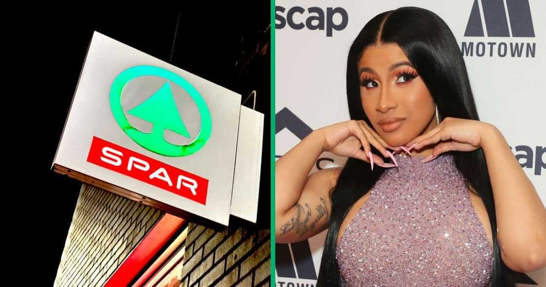 Cardi B lookalike spotted working at Spar Cardi B lookalike spotted working at Spar