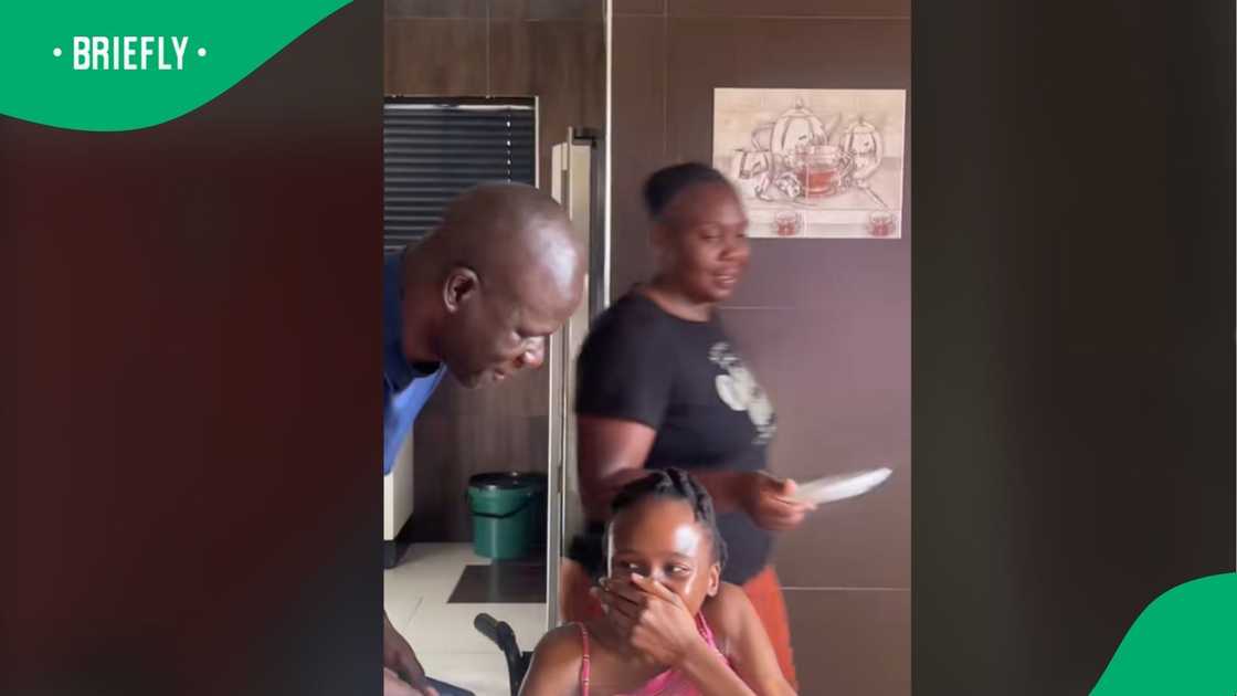 A woman posted a video of her family celebrating their disabled daughter's matric success. A woman posted a video of her family celebrating their disabled daughter's matric success.