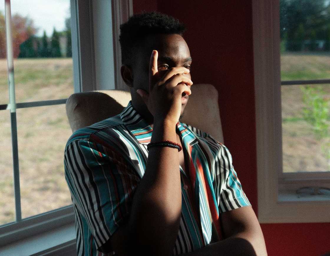 Distressed teen boy Distressed teen boy