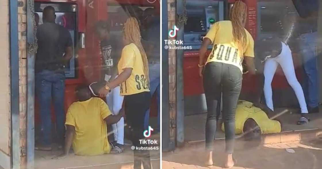 Camera footage of man fainting at ABSA ATM went viral Camera footage of man fainting at ABSA ATM went viral