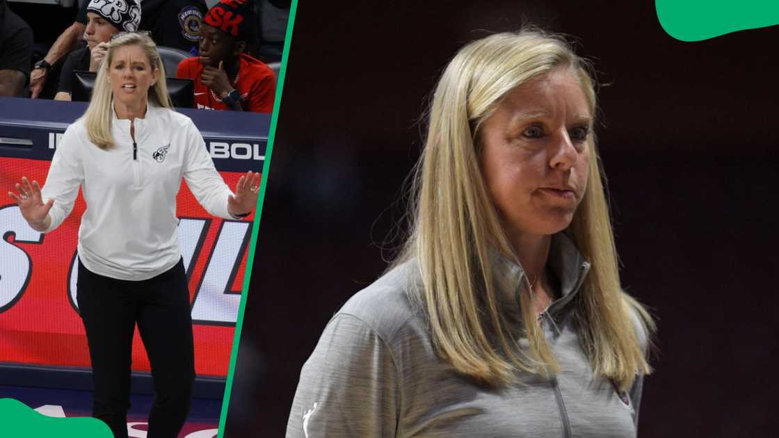 Christie Sides coaches on the sidelines Christie Sides coaches on the sidelines