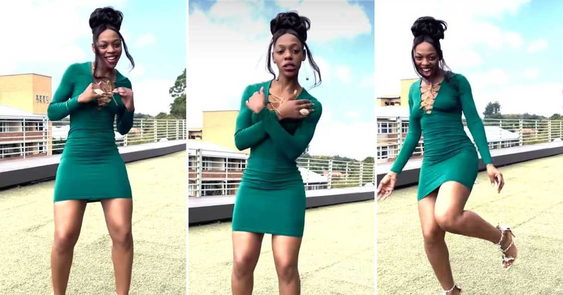 Khosi Twala celebrated winning the R1.7 million prize money Khosi Twala celebrated winning the R1.7 million prize money