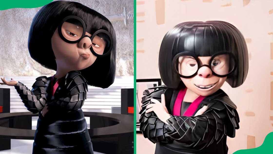 Edna Mode from The Incredibles. Edna Mode from The Incredibles.
