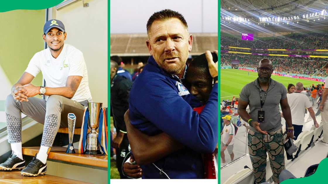 Rhulani Mokwena, Eric Tinkler, and Steve Komphela Rhulani Mokwena, Eric Tinkler, and Steve Komphela