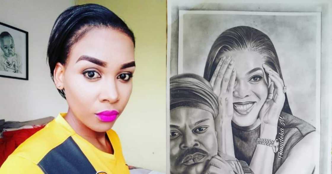 Talented Young SA Lady Draws Rasta and "Fixes" One of His Paintings Talented Young SA Lady Draws Rasta and "Fixes" One of His Paintings