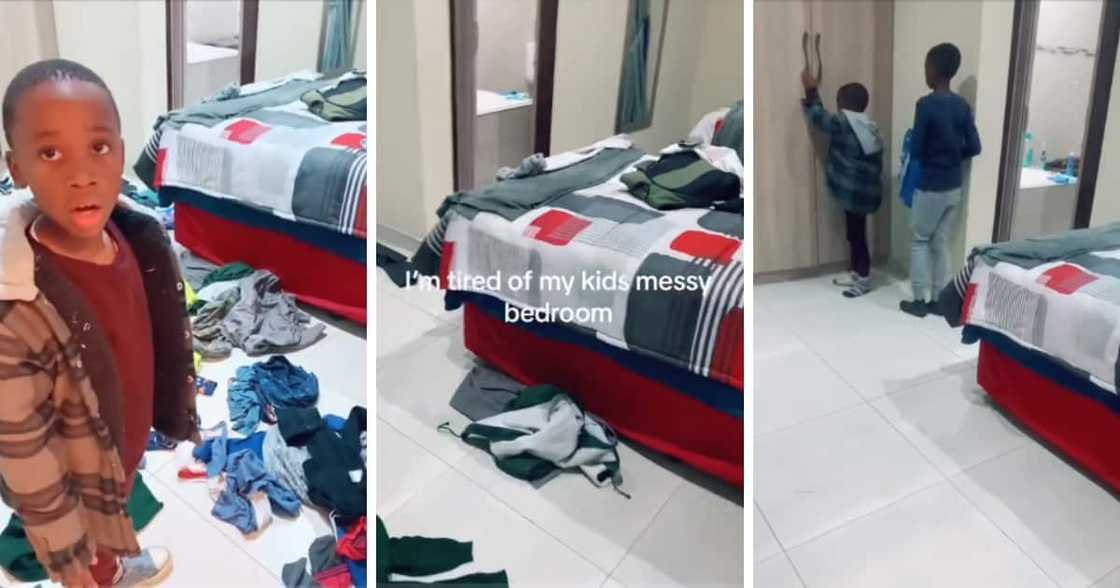 TikTok video of mom tricking sons into tidying room TikTok video of mom tricking sons into tidying room