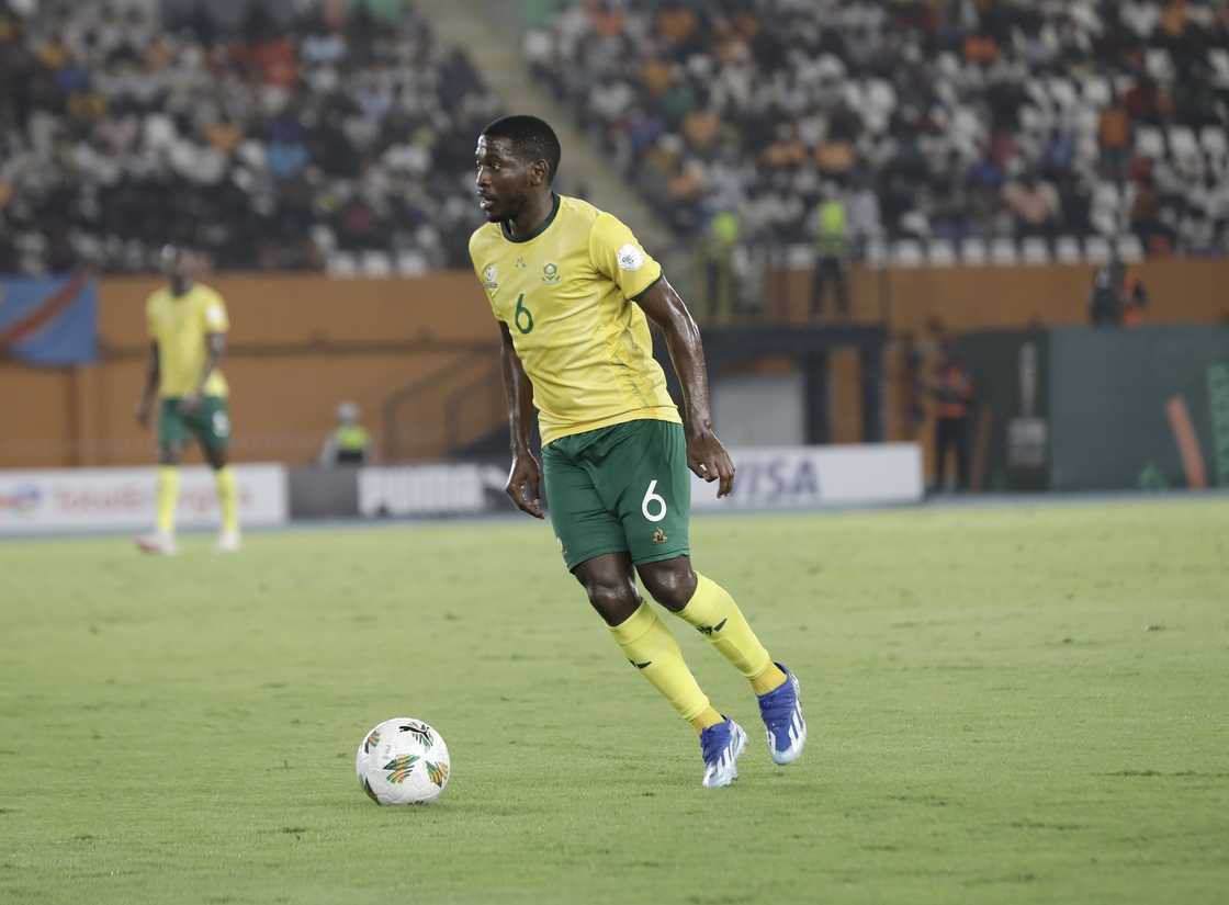 Aubrey Modiba in action during the Africa Cup of Nations Aubrey Modiba in action during the Africa Cup of Nations