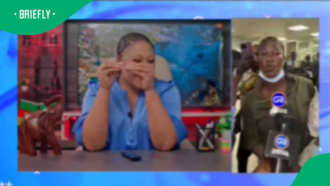 The news anchor reacted to Ghanaians wanting to return back to South Africa The news anchor reacted to Ghanaians wanting to return back to South Africa