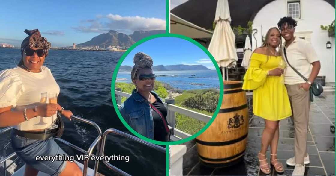 A woman, @kasebrown, and her mother took a trip to Cape Town.