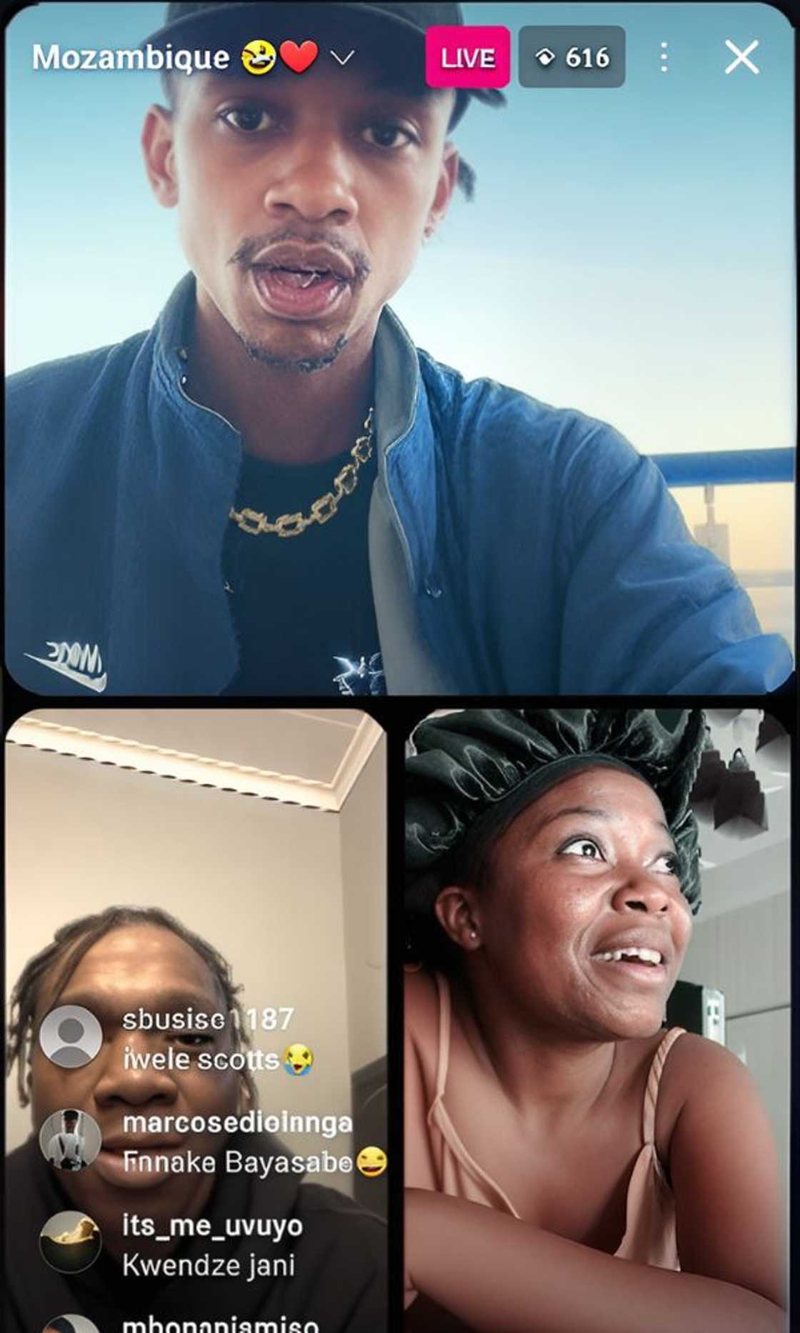 Scotss Maphuma live on Instagram with fans Scotss Maphuma live on Instagram with fans