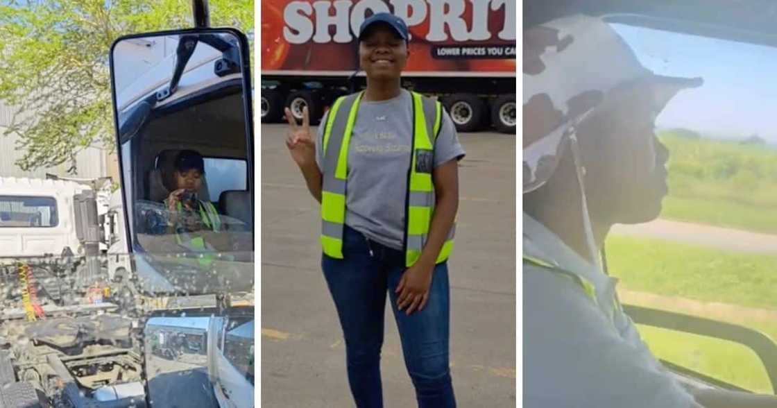 Woman becomes a truck driver. Woman becomes a truck driver.