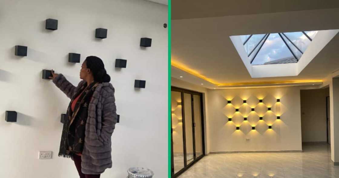 TikTok video unveils a woman's breathtaking home with a massive skylight and geometric light wall TikTok video unveils a woman's breathtaking home with a massive skylight and geometric light wall