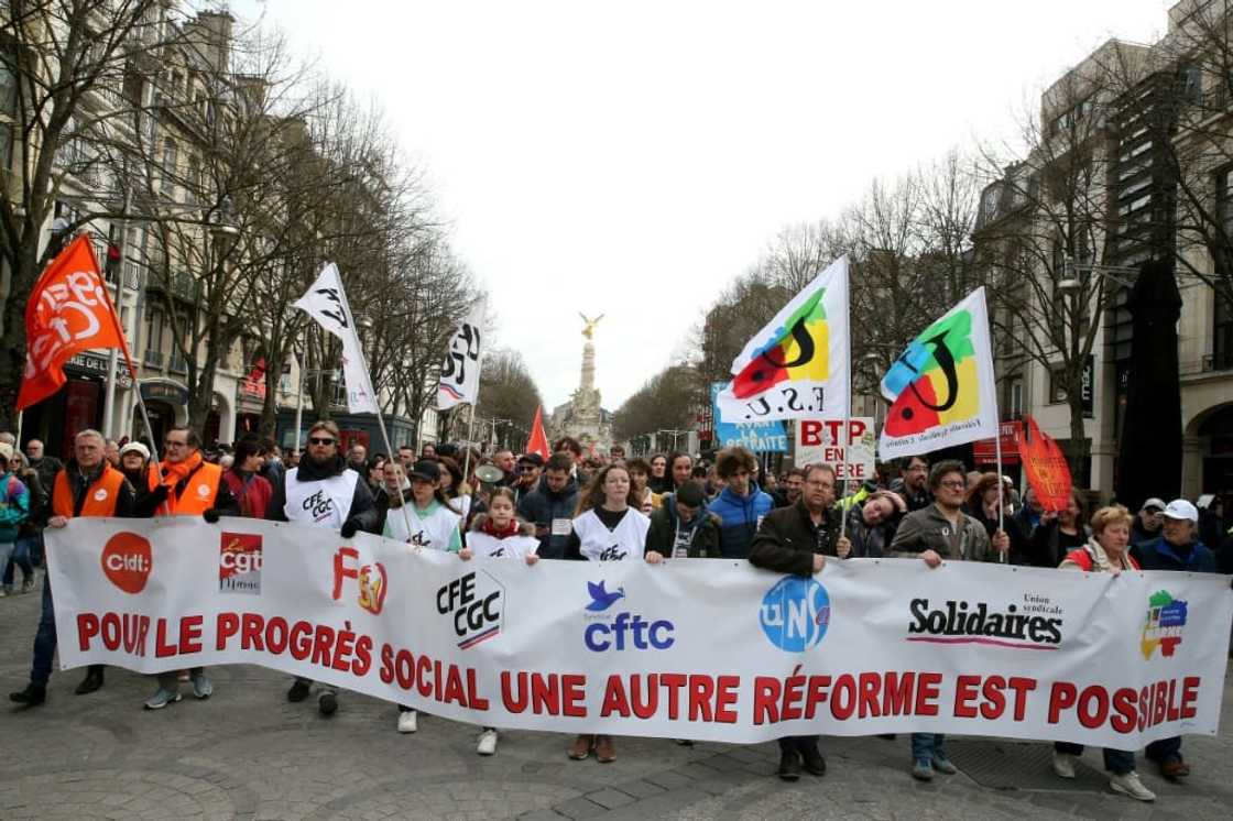 Police had expected up to a million people to protest across France, but fewer than half that figure showed up Police had expected up to a million people to protest across France, but fewer than half that figure showed up