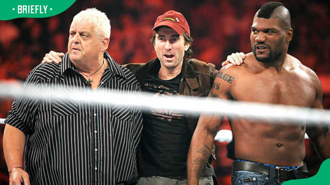 Dusty Rhodes (L), Sharlto Copley (C), and Quinton 'Rampage' Jackson (R) Dusty Rhodes (L), Sharlto Copley (C), and Quinton 'Rampage' Jackson (R)