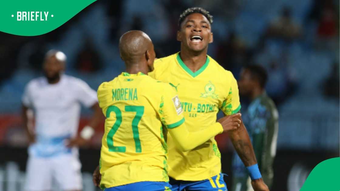 Mamelodi Sundowns, Brayan Leon, Orbit College, Betway Premiership. Mamelodi Sundowns, Brayan Leon, Orbit College, Betway Premiership.