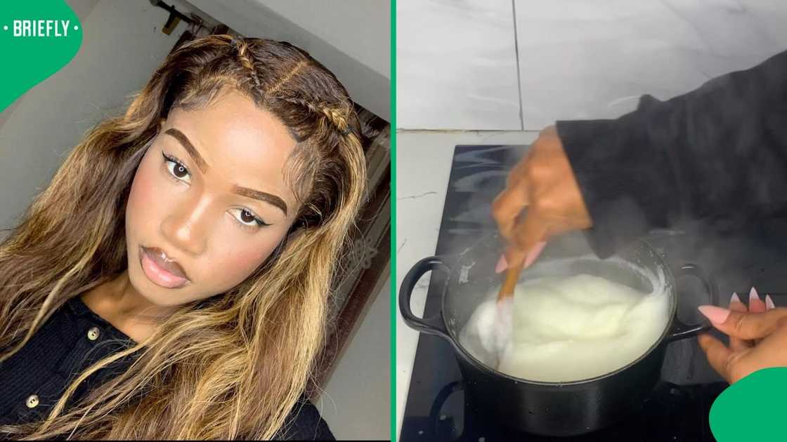 A woman showcased her chocolate pap recipe, sparking debate in South Africa.