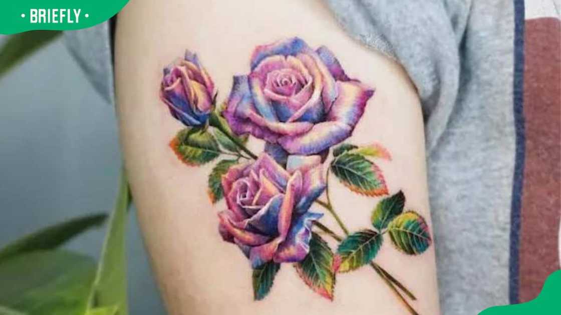 Iridescent rose tattoo Iridescent rose tattoo