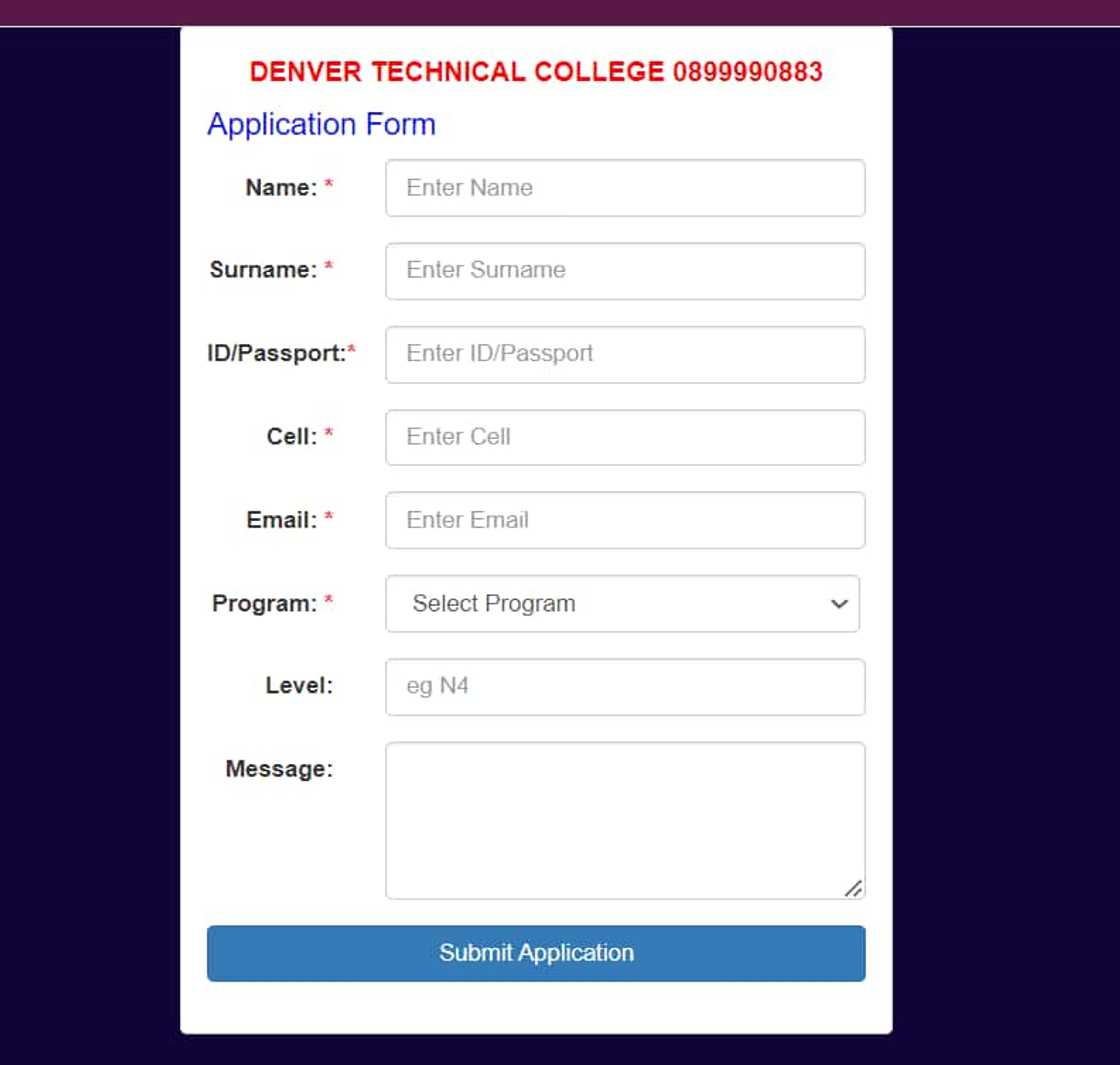 Denver Technical College portal Denver Technical College portal