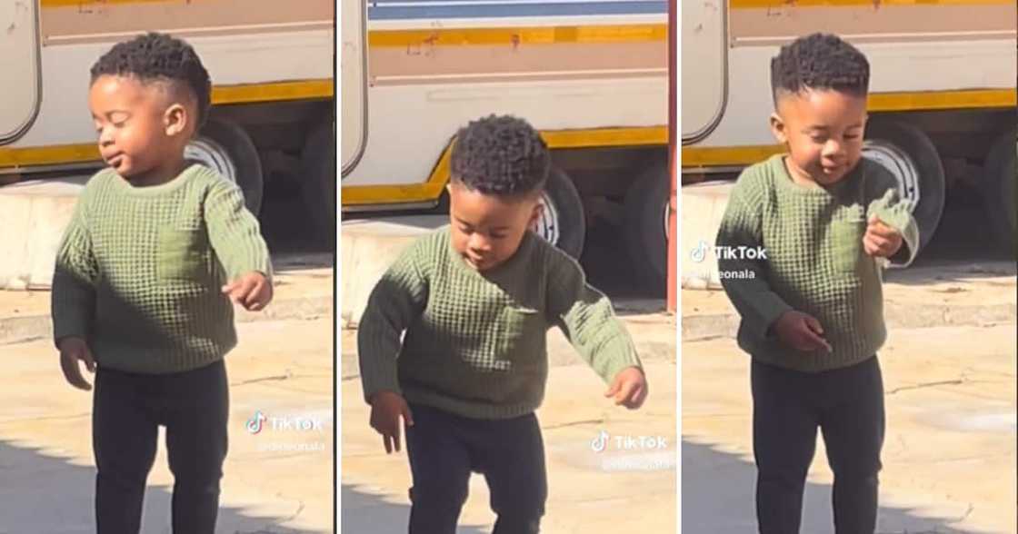 Little boy dancing in TikTok video Little boy dancing in TikTok video