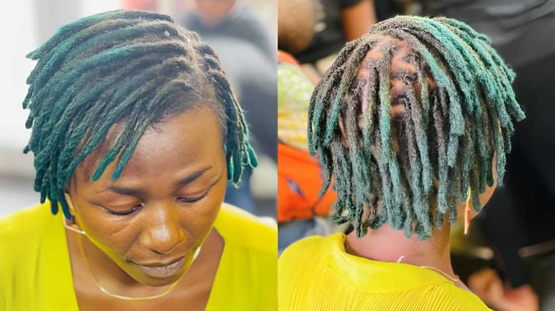 Green dreadlocks Green dreadlocks