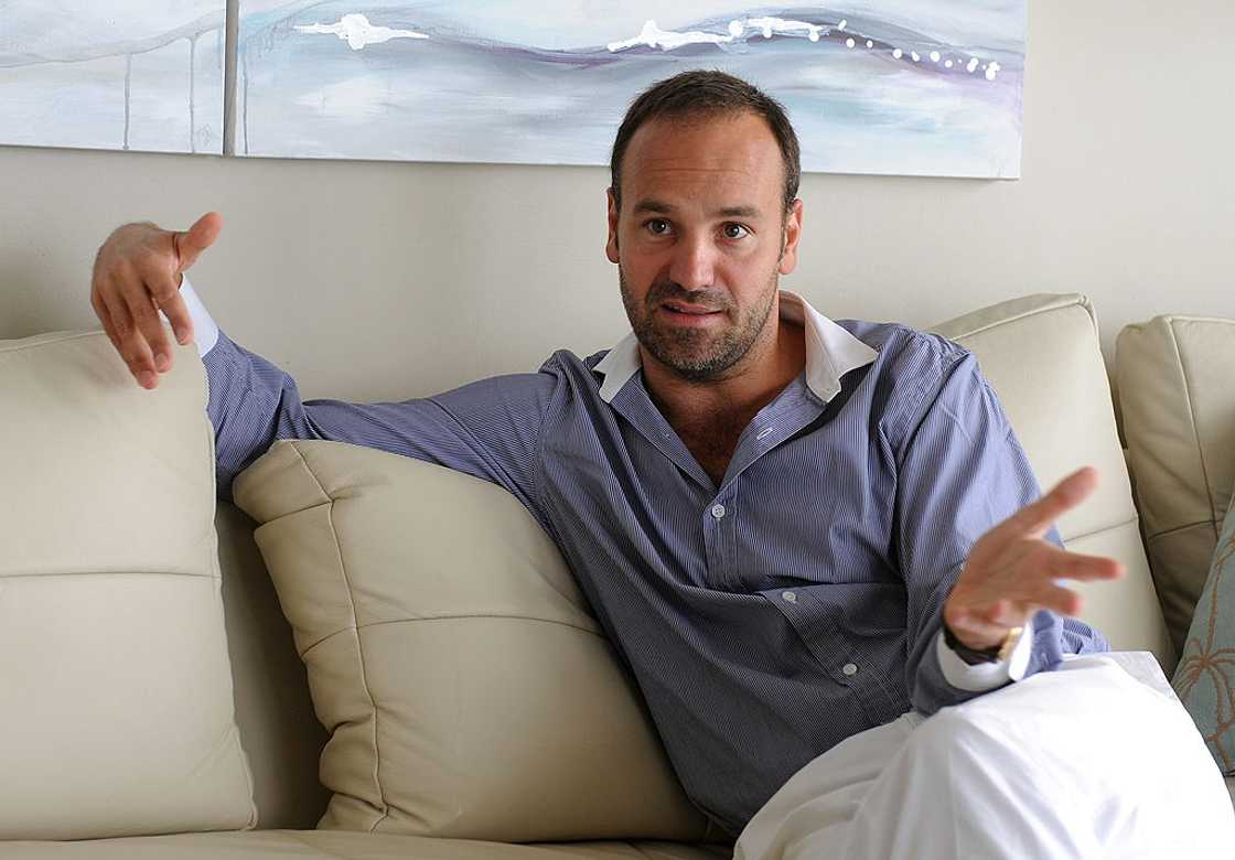 South African IT billionaire and business entrepreneur Mark Shuttleworth speaking during an interview