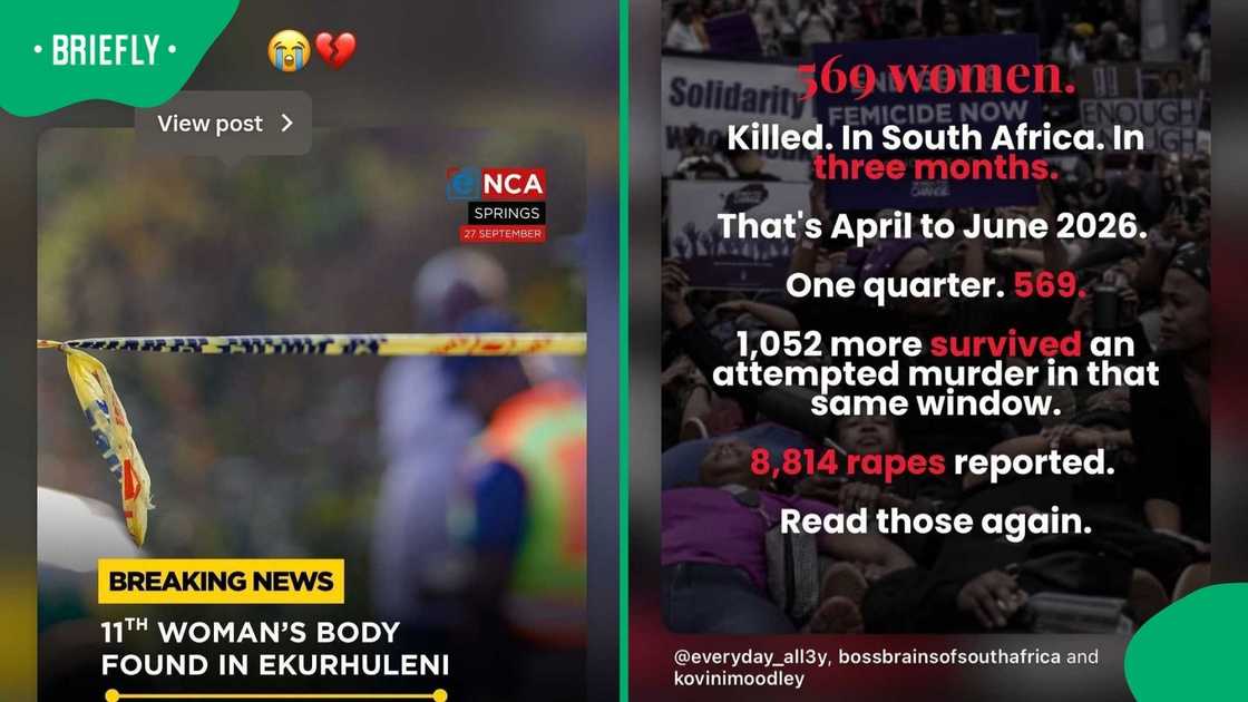Rachel Kolisi reacts to 11th woman's body found in Ekurhuleni with femicide stats