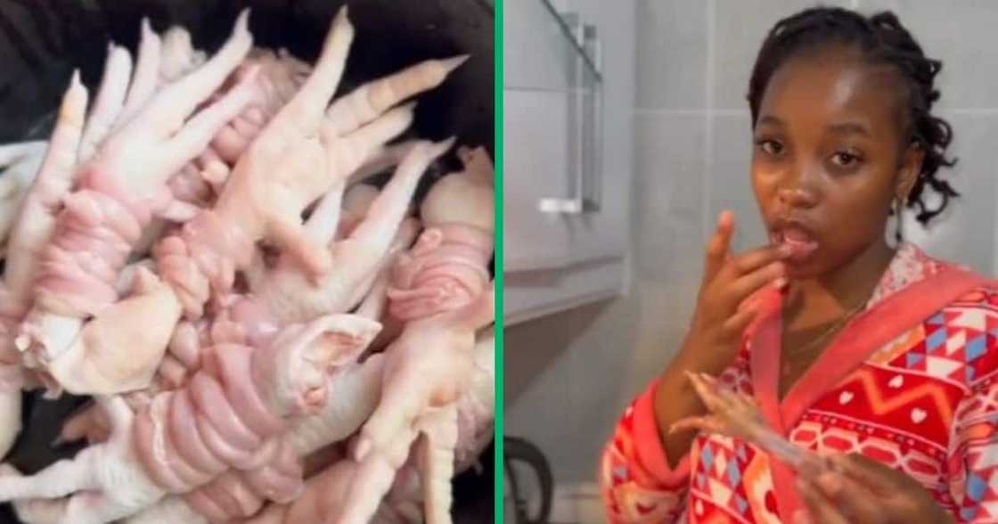 TikTok video show woman's chicken feet recipe TikTok video show woman's chicken feet recipe