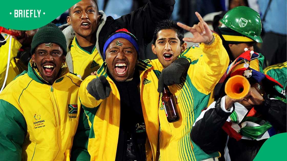 South Africa soccer fans enjoying themselves duromg 2010 World Cup South Africa soccer fans enjoying themselves duromg 2010 World Cup