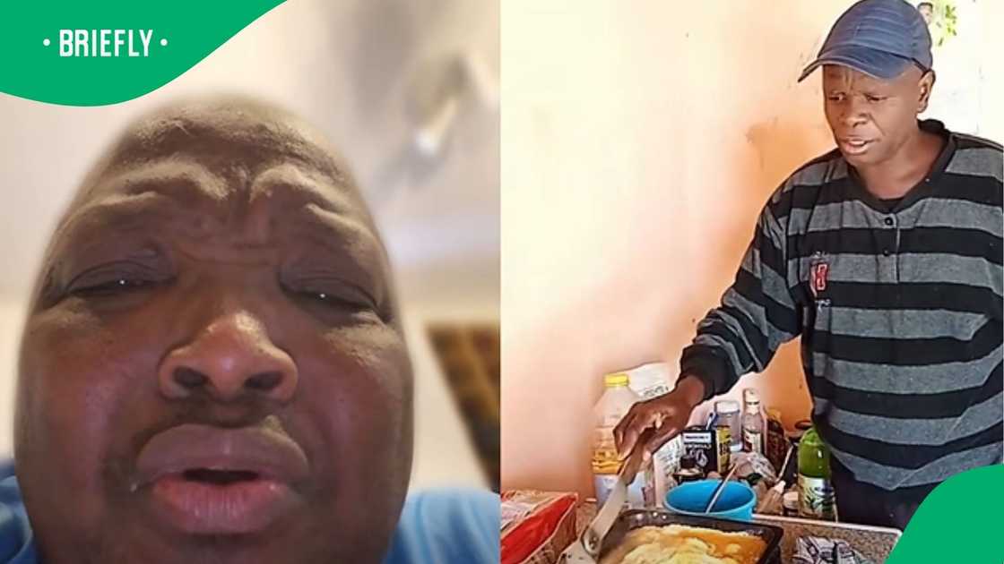 Malome on the right, preparing eggs on a baking pan