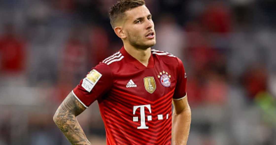 Lucas Hernandez, Bayern Muenchen, Allianz Arena Lucas Hernandez, Bayern Muenchen, Allianz Arena
