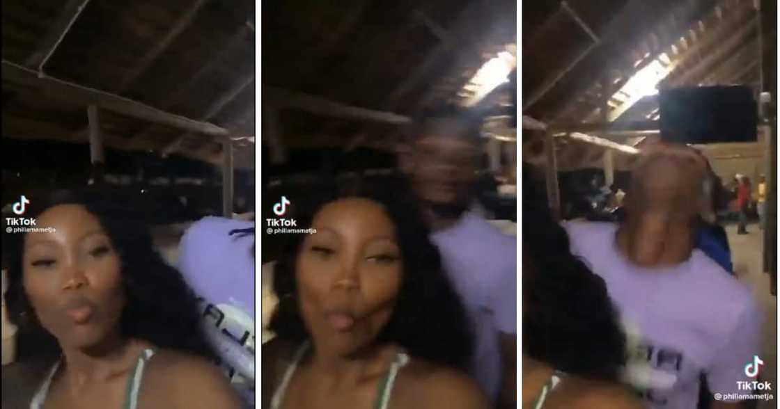 A dude got pulled aside by his bae while dancing behind another woman and groove. A dude got pulled aside by his bae while dancing behind another woman and groove.